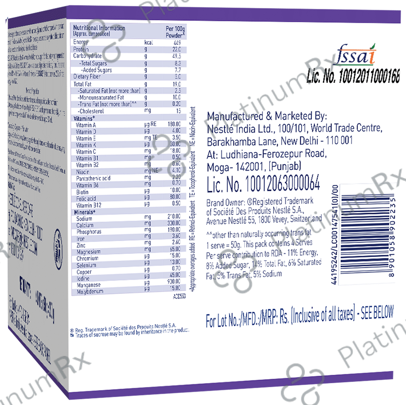 Nestle Resource Diabetic Sachet (50gm Each) with Protein & Fibre - Flavour Vanilla