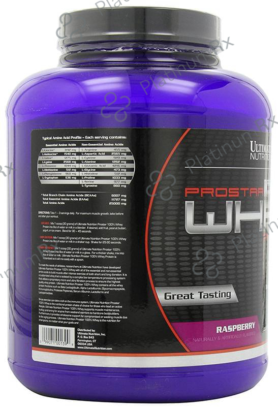 Ultimate Nutrition Prostar 100% Whey Protein for Muscle Recovery - Flavour Raspberry Powder