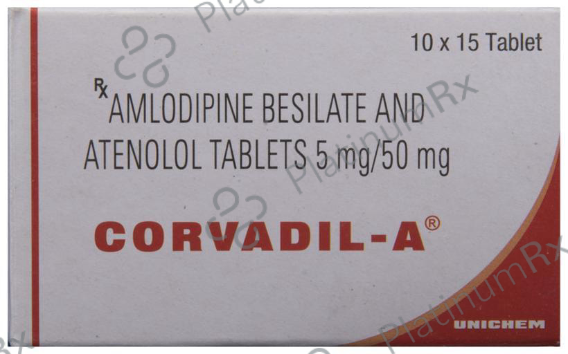 Corvadil A 5/50mg Tablet 15s