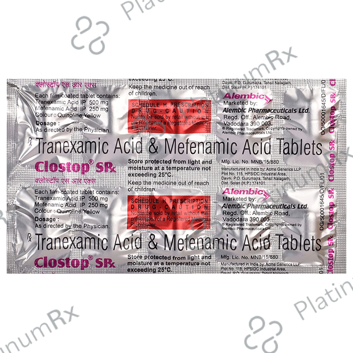 Clostop Srx 250/500mg Tablet 10s