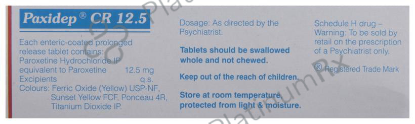 Paxidep CR 12.5mg Tablet PR 10s