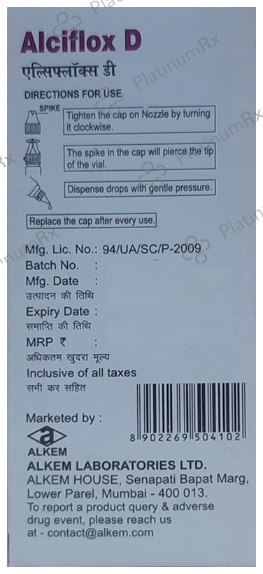 Alciflox D Eye/Ear Drop 10ml