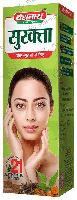 Baidyanath (Jhansi) Surakta Tonic for Pimples & Acne for Females Tonic 200 ml