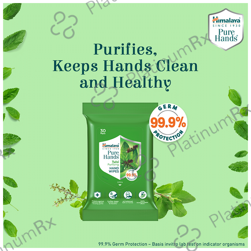 Himalaya Healthcare Pure Hands Tulsi Purifying Hand Wipes