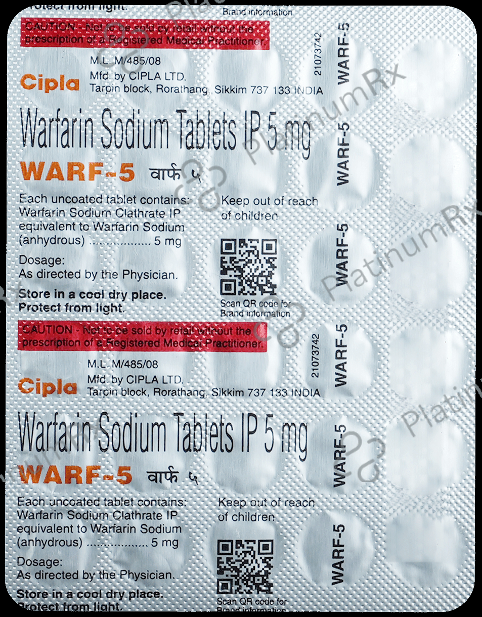 Warf 5mg Tablet 30s