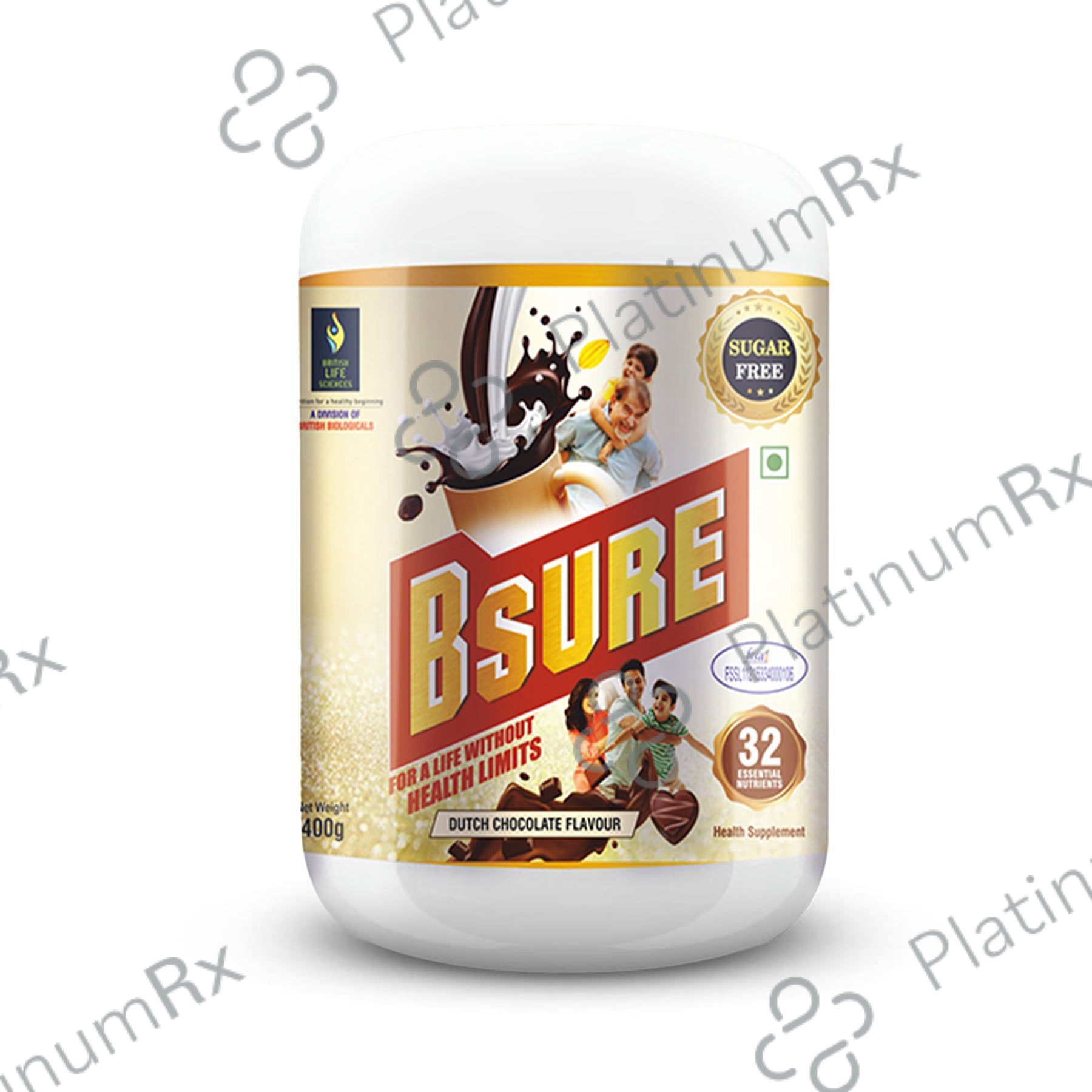 B Sure Chocolate Flavour Sugar Free Powder 400gm