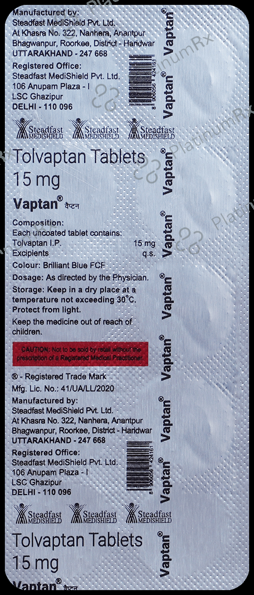 Vaptan 15mg Tablet 10s
