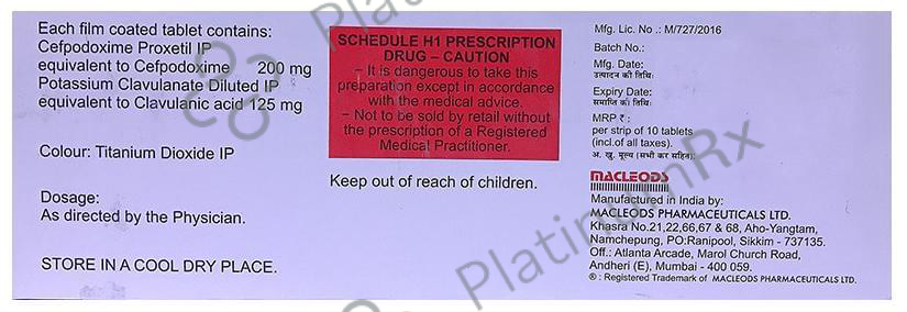 Polypod CV 200/125mg Tablet 10s