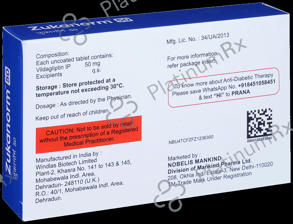Zukanorm 50mg Tablet 15s