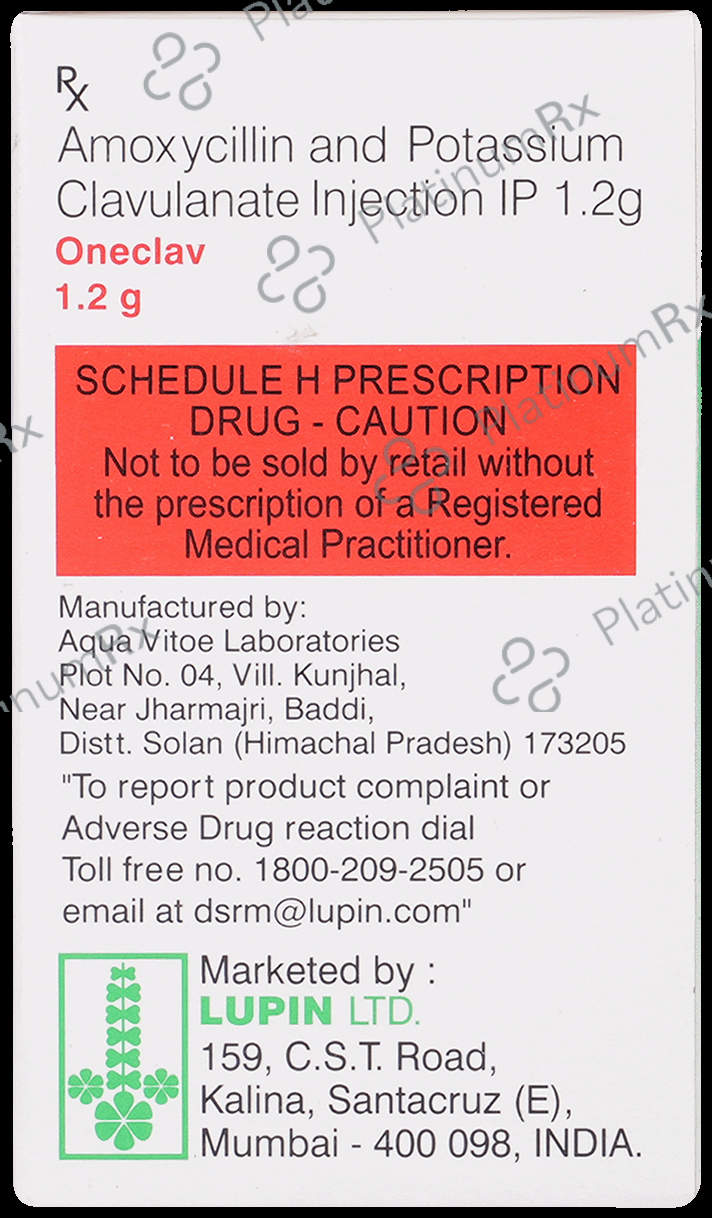 Oneclav 1000 mg/200 mg Injection