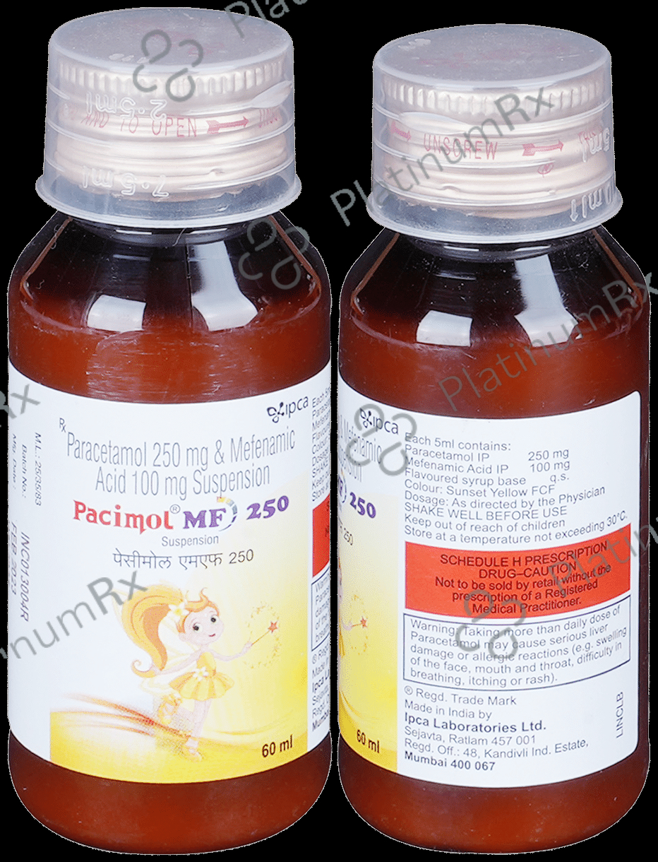 Pacimol MF 100/250mg Oral Suspension 60ml