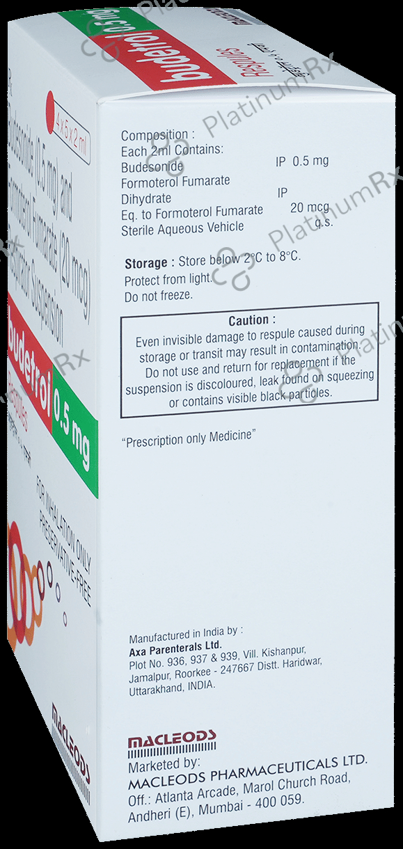 Budetrol 0.5mg/20mcg Respule 5s