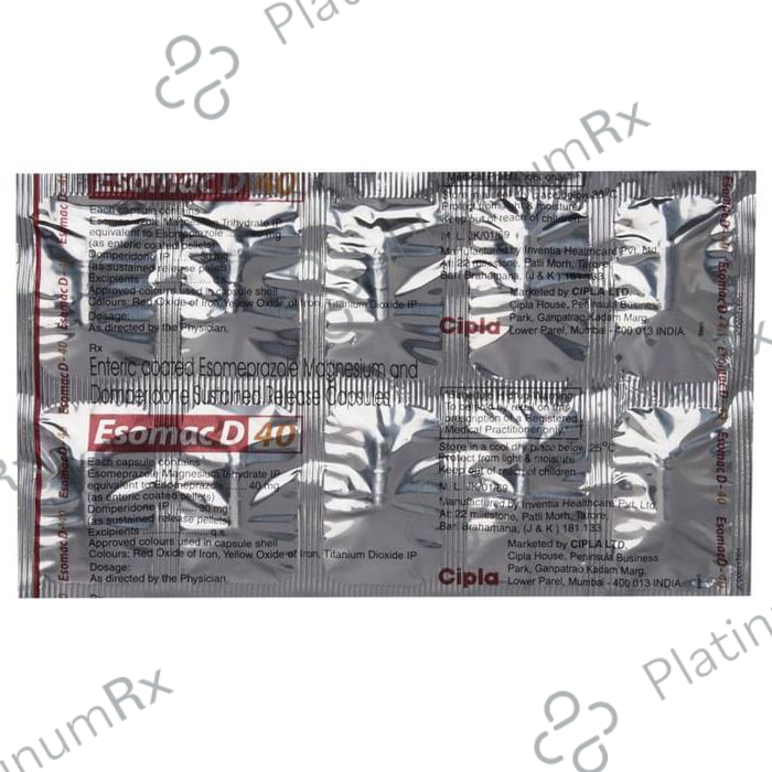 Esomac D 40/30mg Capsule SR 10s