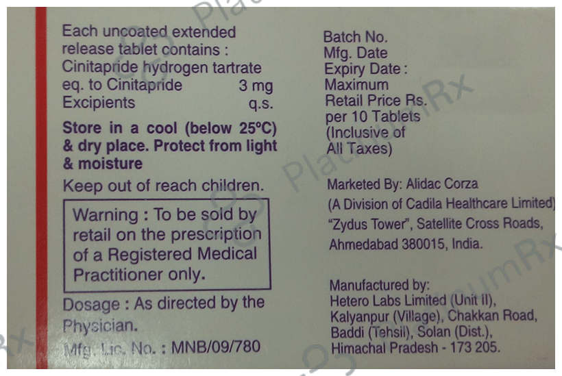 Cintapro OD 3mg Tablet 10s