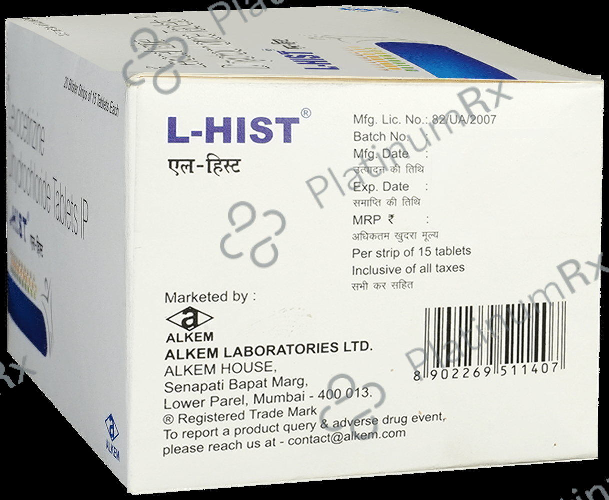 L Hist 5mg Tablet 15s