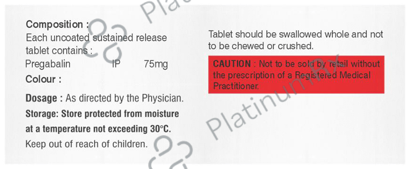 Pregaxuro 75 SR Tablet