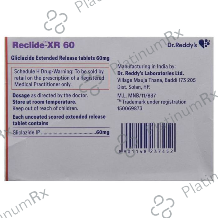 Reclide XR 60mg Tablet ER 15s