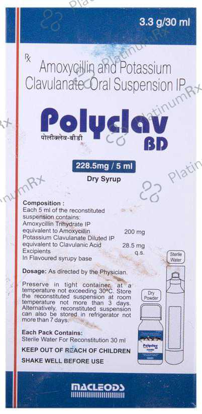 Polyclav BD 228.5mg Dry Syrup 30ml
