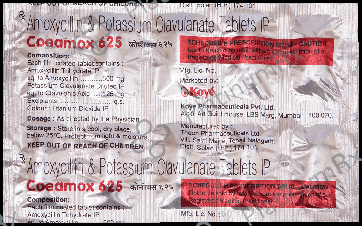 Coeamox 625mg Tablet 10s