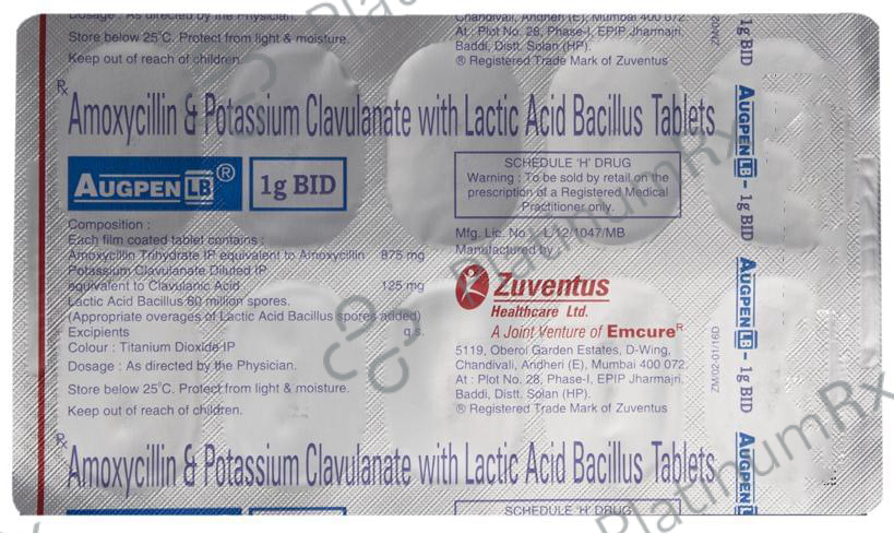 Augpen LB 1G Bid Tablet 10 tablets
