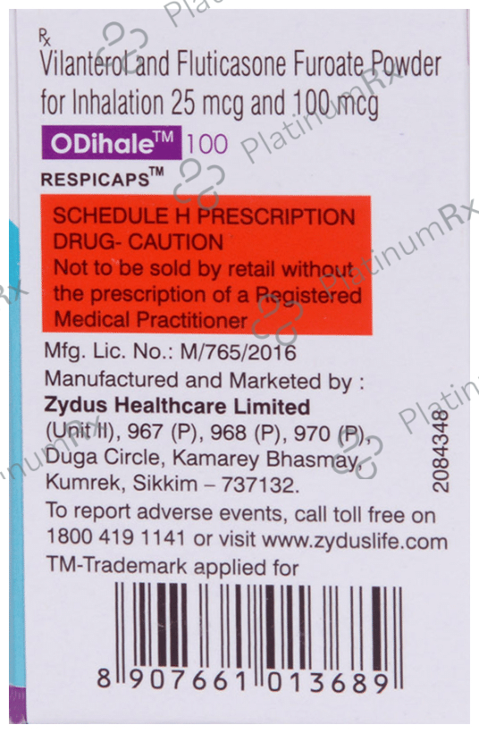 Odihale 100/25mcg Respicap 30s