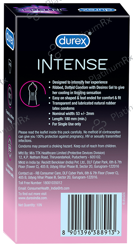Durex Intense Stimulating Condom with Desirex Gel