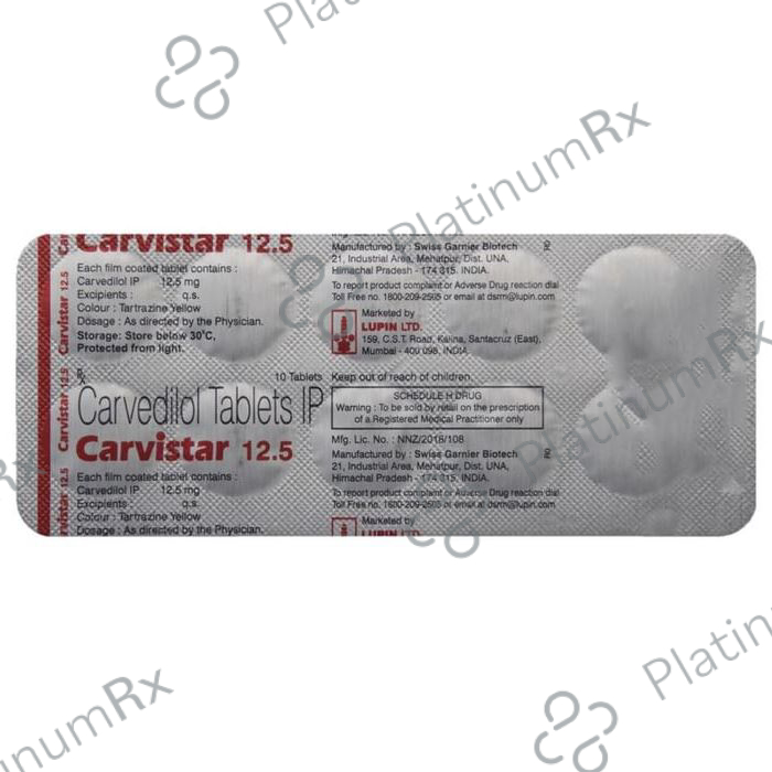 Carvistar 12.5mg Tablet 10s