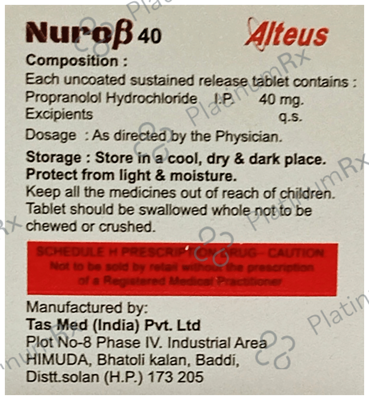 Nuro Beta 40 Tablet SR