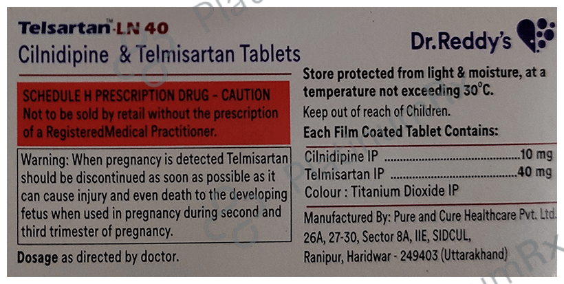 Telsartan LN 10/40mg Tablet 10s