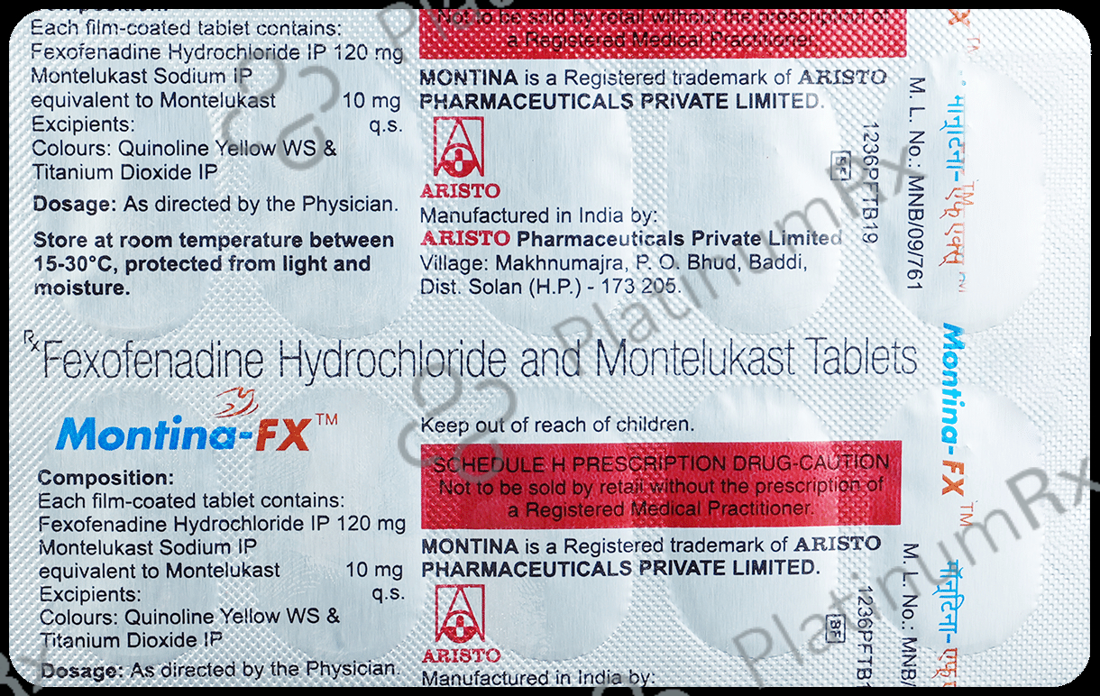 Montina FX 10/120mg Tablet 10s