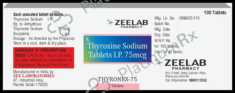 Thyronex 75 Tablet