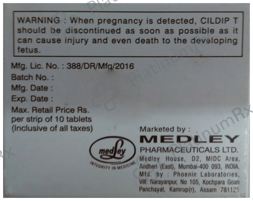 Cildip T 10/40mg Tablet 10s