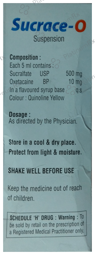 Sucrace O 10/500mg Suspension 200ml
