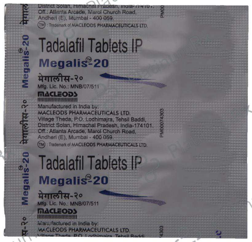 Megalis 20mg Tablet 4s