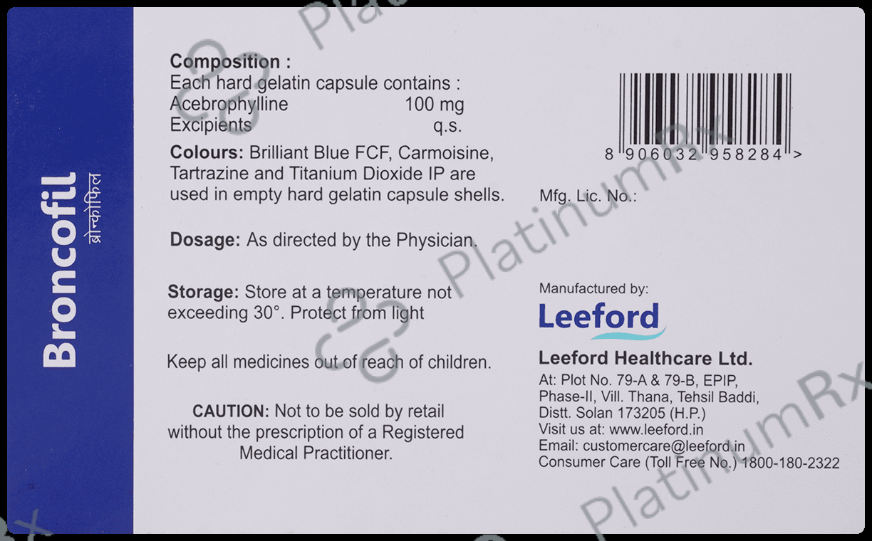 Broncofil 100mg Capsule