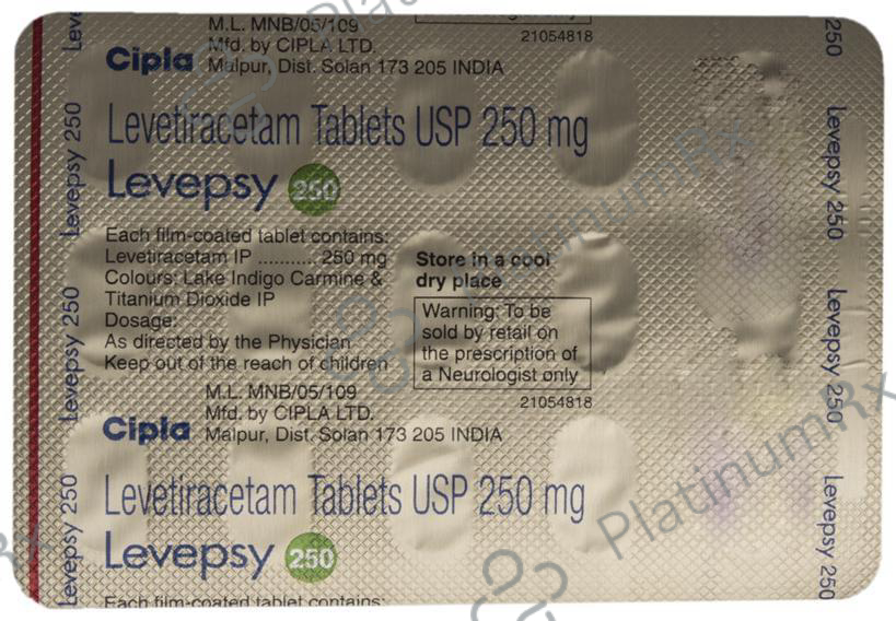 Levepsy 250mg Tablet 15s