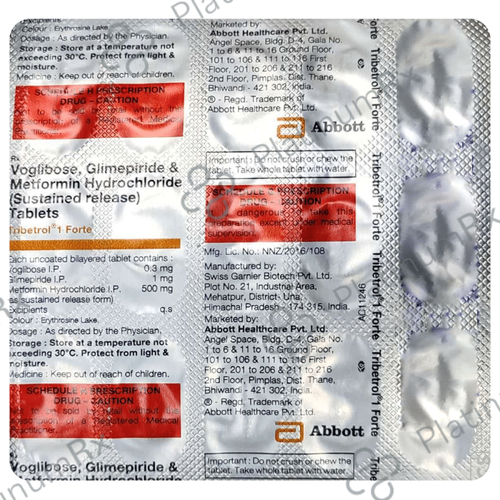 Tribetrol 1/500/0.3mg Tablet SR 15s