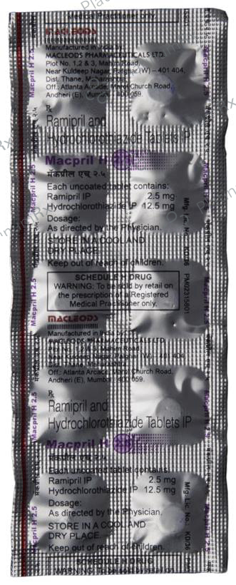 Macpril H 2.5mg Tablet 10s