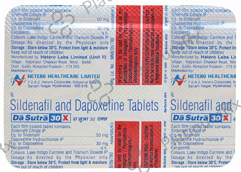 DA Sutra 50/30mg Tablet 4s