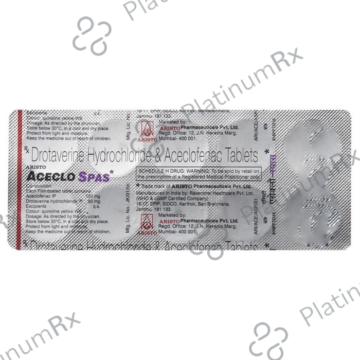 Aceclo Spas 100/80mg Tablet 10s