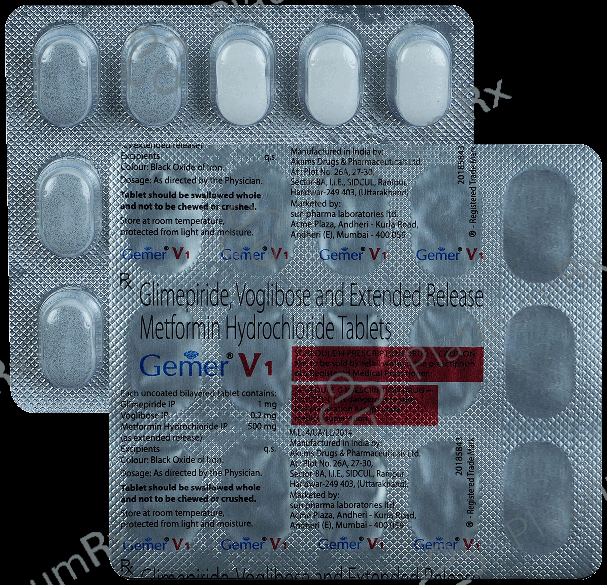 Gemer V 1/500/0.2mg Tablet ER 15s
