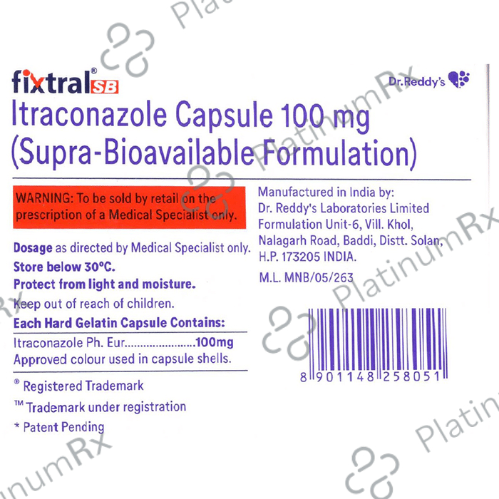 Fixtral SB 100mg Capsule 7s