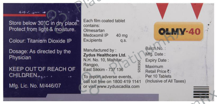 Olmy 40mg Tablet 10s