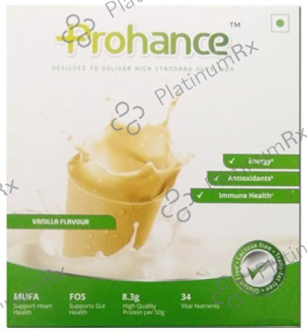 Prohance Complete Drink for Energy, Muscle Growth & Immunity - Flavour Powder Vanilla