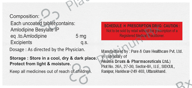 Amlovil 5mg Tablet