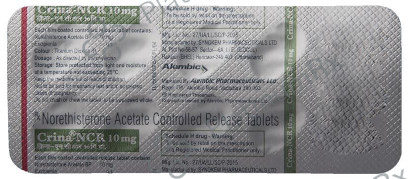 Crina NCR 10mg Tablet 10s