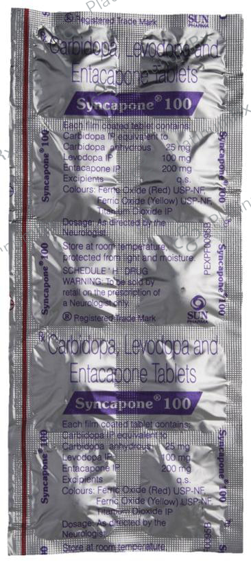 Syncapone 100 25/200/100mg Tablet 10s