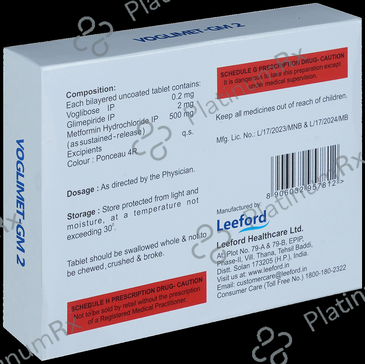 Voglimet GM 2/500/0.2mg Tablet SR 10s