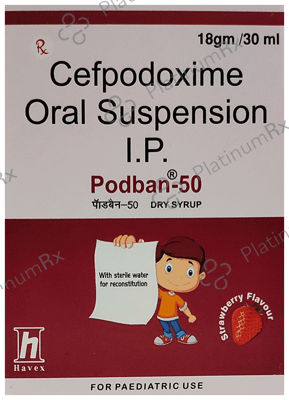 Podban 50 Dry Syrup Strawberry