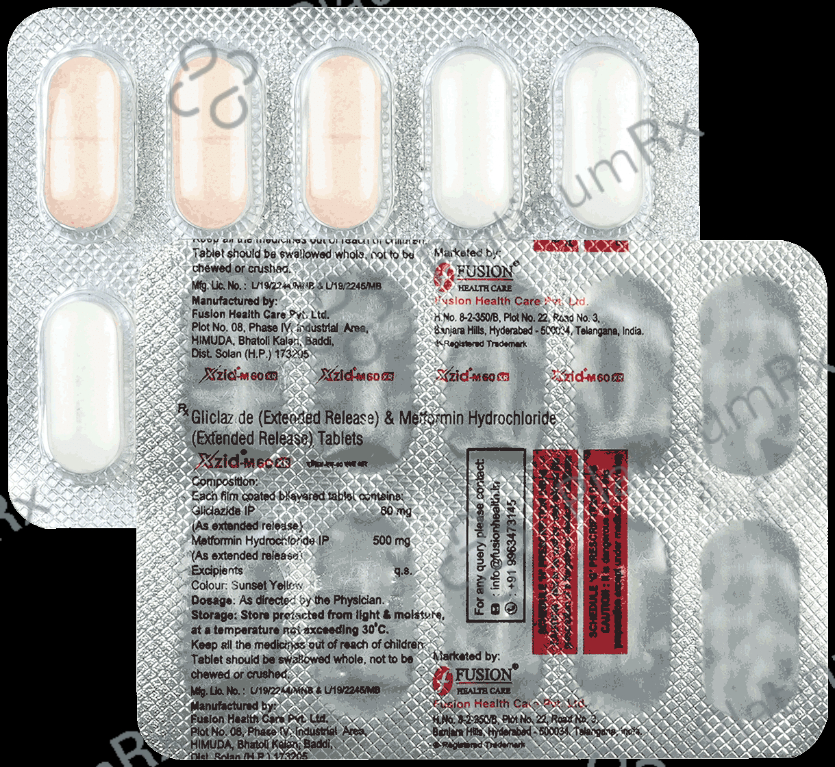 Xzid M 60mg/500mg Tablet ER